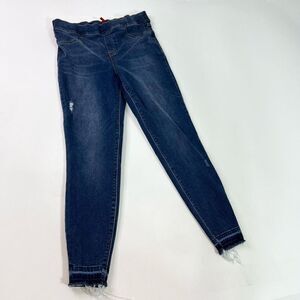 Spanx Skinny Jeans Women's Large Distressed Ankle Medium Wash Pull-On